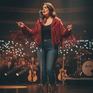 Chic Fringed Burgundy Blazer